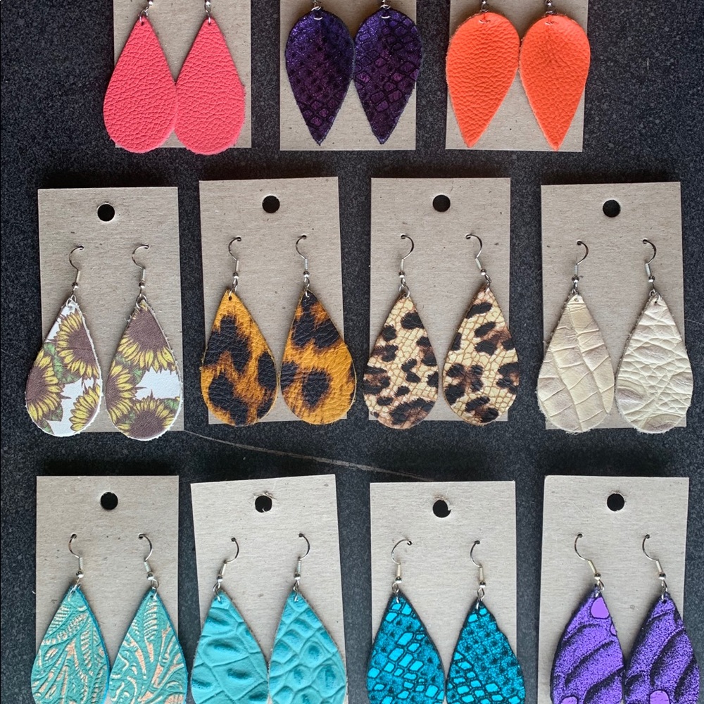 Handmade Leather Earrings